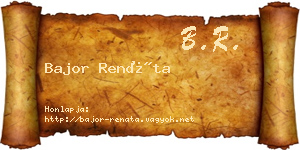 Bajor Renáta névjegykártya